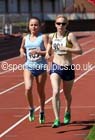 Kristina Grant (Middlesbrough Mandale) and eventual winner Alex Snook (Jarrow), senior womens 5000 metres, North Eastern Championships, Gateshead International Stadium.  Photos: David T. Hewitson/Sports for All Pics